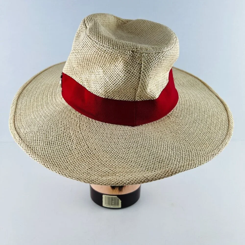 Crimson Brand Panama Sun Hat Victoria Hat Co Brand Size ~7